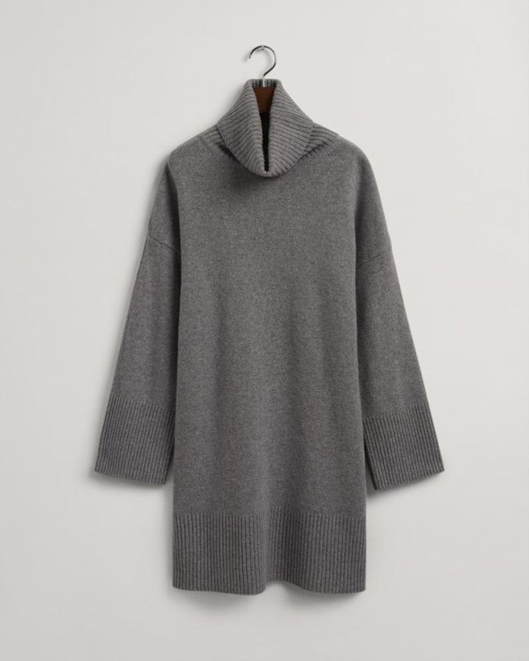 Gant Apparel Womens LOUNGE ROLLNECK DRESS 93/GREY MELANGE
