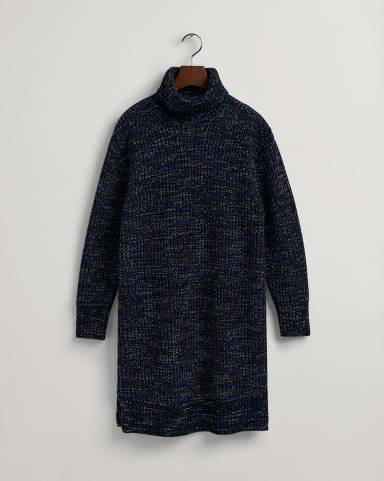 Gant Apparel Womens MULTI COLOR ROLLNECK DRESS 433/EVENING BLUE