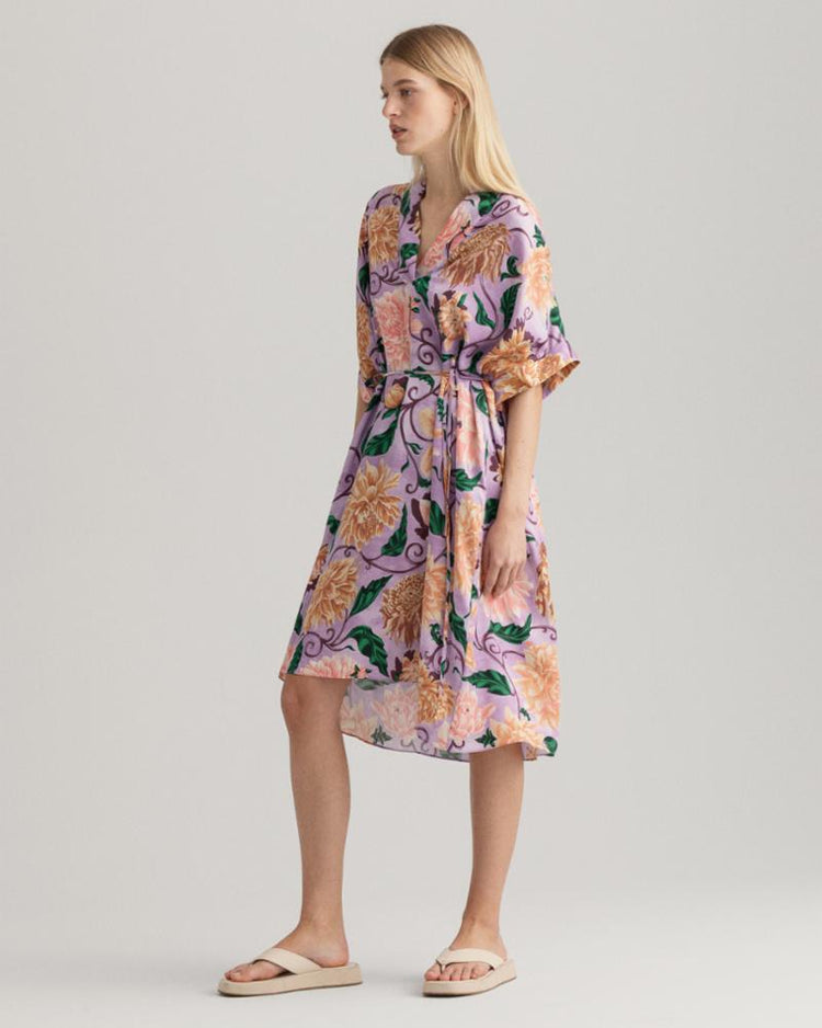 Gant Apparel Womens DAHLIA PRINT DRESS 519/CROCUS PURPLE