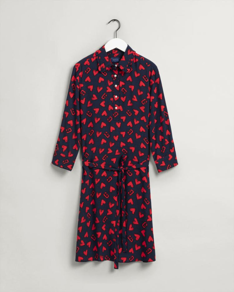 Gant Apparel Womens CV. COLLEGIATE HEART DRESS 409/CLASSIC BLUE