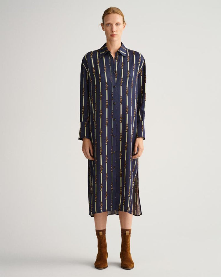 Gant Apparel Womens AMERICAN LUXE SHIRT DRESS 433/EVENING BLUE