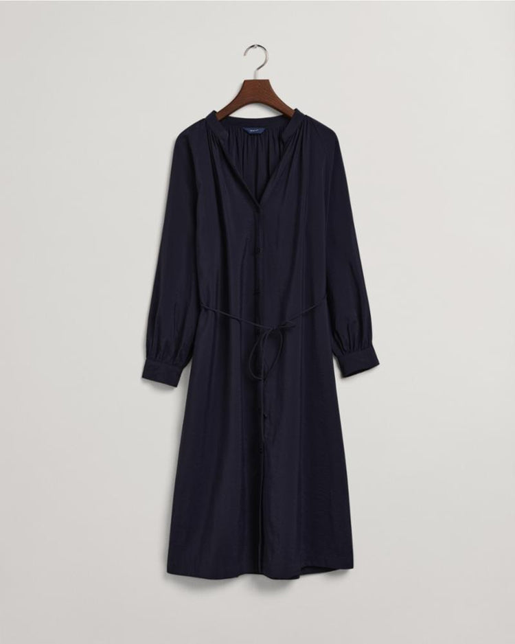 Gant Apparel Womens STAND COLLAR SHIRT DRESS 433/EVENING BLUE