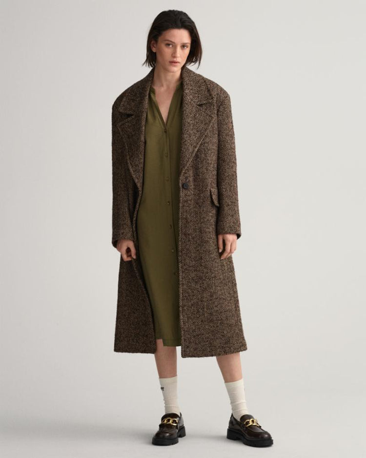 Gant Apparel Womens STAND COLLAR SHIRT DRESS 369/HUNTER GREEN