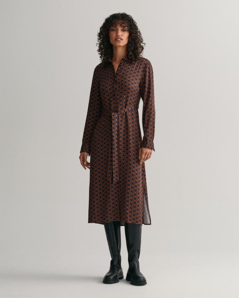 Gant Apparel Womens SLIM GEOMETRIC SHIRT DRESS 433
