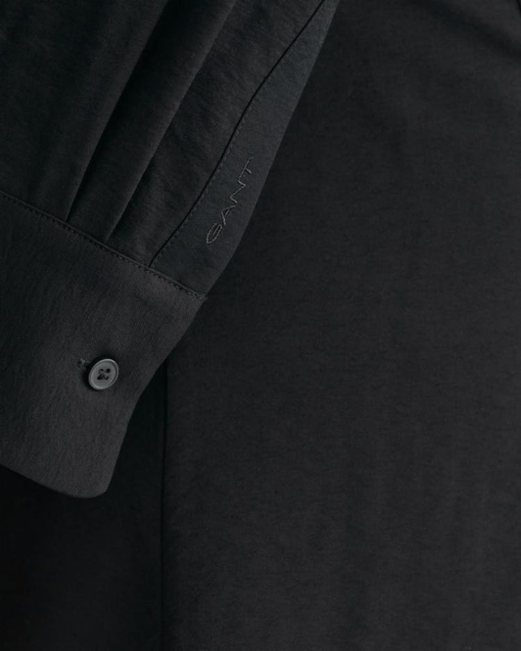 Gant Apparel Womens SLIM WRAP SHIRT DRESS 5/BLACK