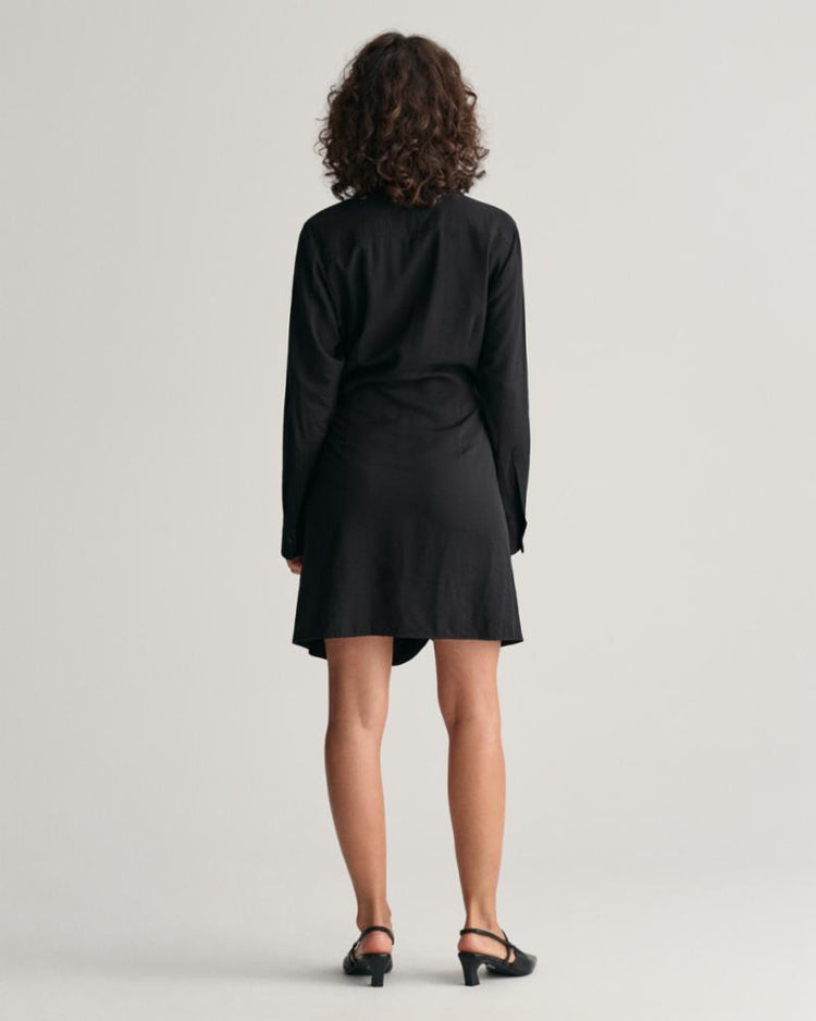 Gant Apparel Womens SLIM WRAP SHIRT DRESS 5/BLACK