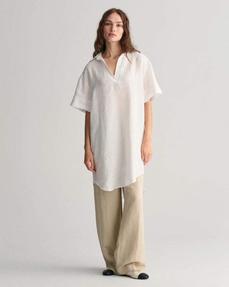 Gant Apparel Womens REL SS LINEN CAFTAN 110/WHITE