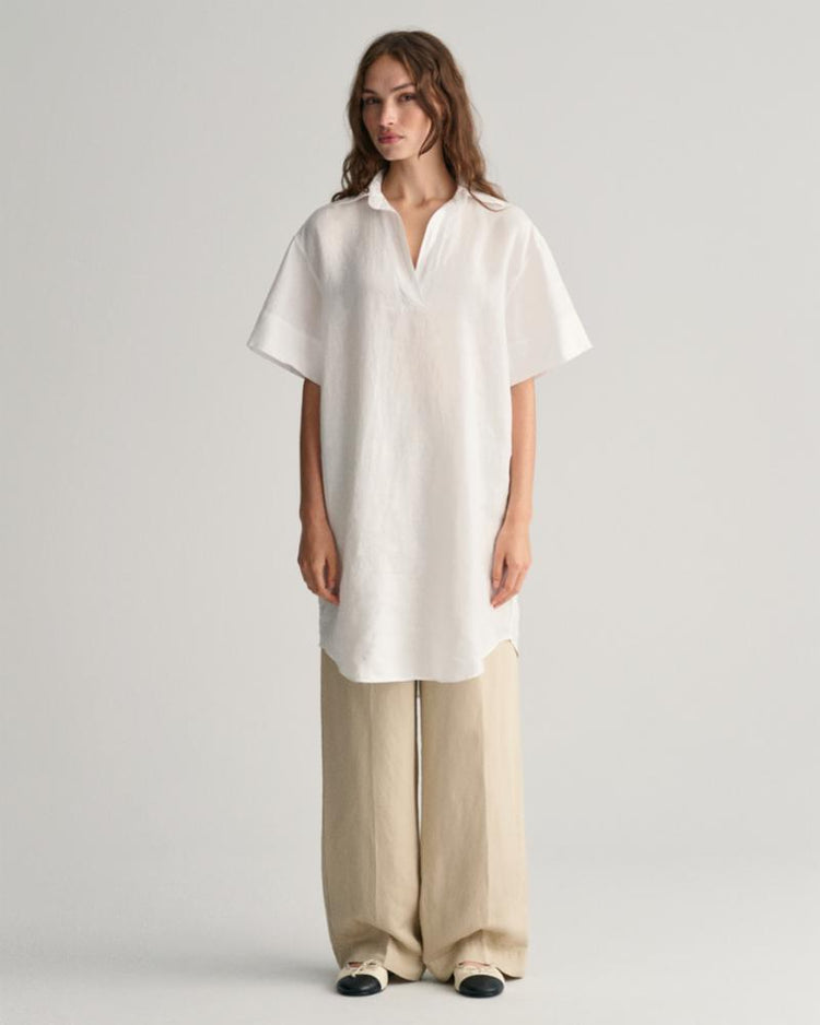 Gant Apparel Womens REL SS LINEN CAFTAN 110/WHITE