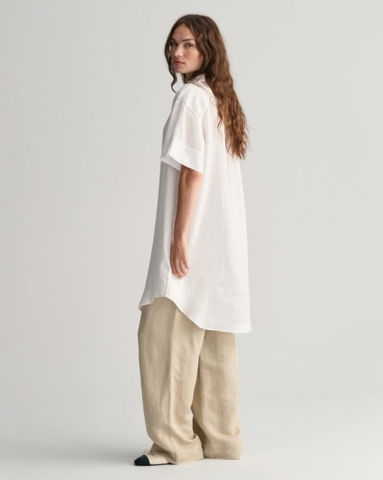 Gant Apparel Womens REL SS LINEN CAFTAN 110/WHITE