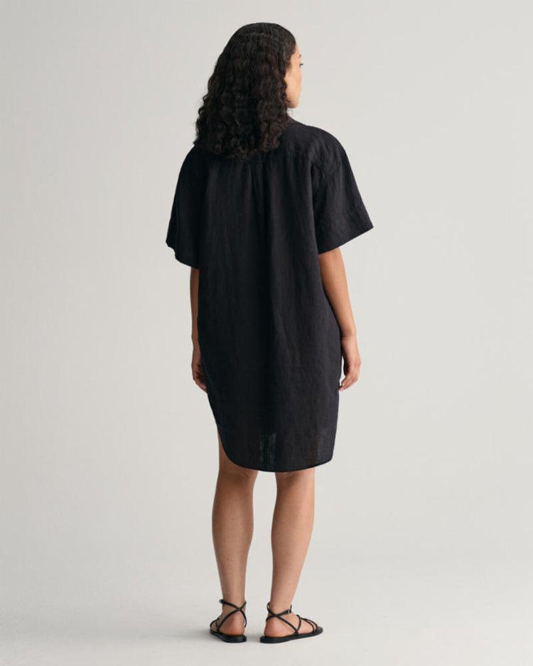 Gant Apparel Womens REL SS LINEN CAFTAN 19/EBONY BLACK