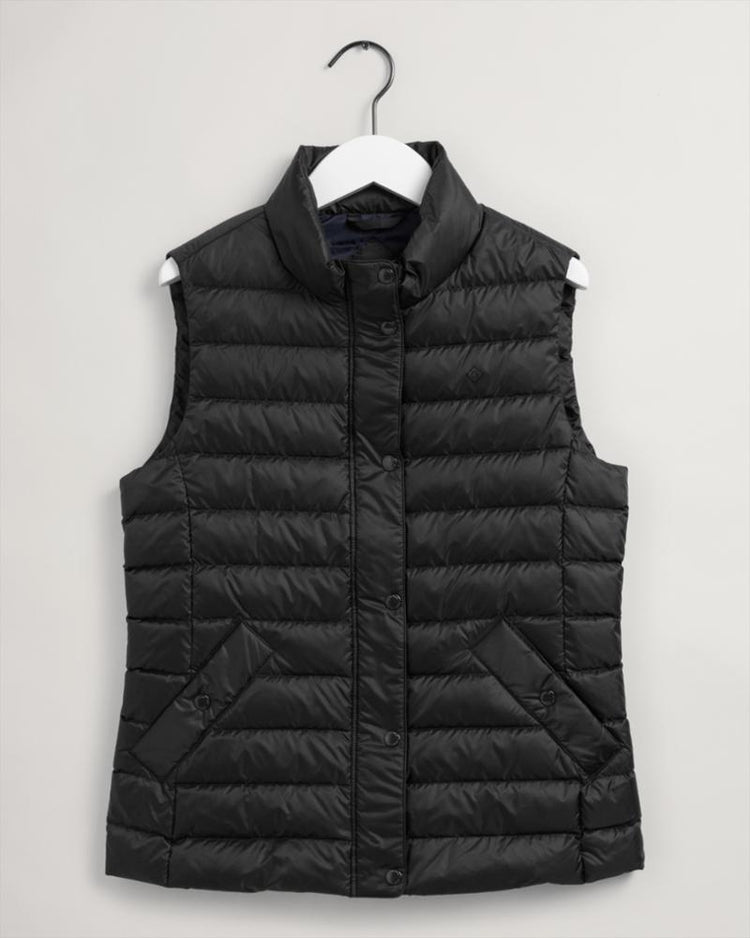 Gant Apparel Womens LIGHT DOWN GILET 5/BLACK