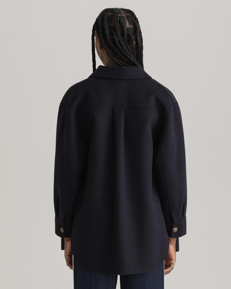 Gant Apparel Womens HANDSTITCHED SHIRT JACKET 433/EVENING BLUE