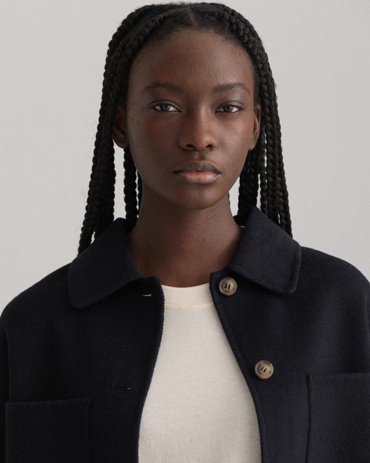 Gant Apparel Womens HANDSTITCHED SHIRT JACKET 433/EVENING BLUE