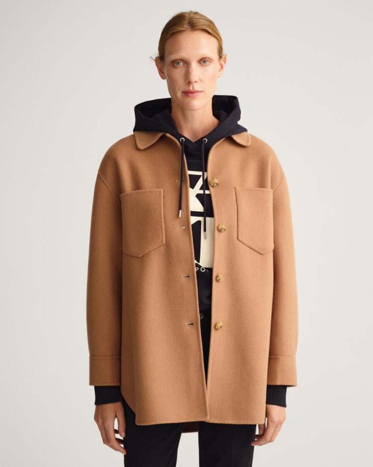 Gant Apparel Womens HANDSTITCHED SHIRT JACKET 213/WARM KHAKI