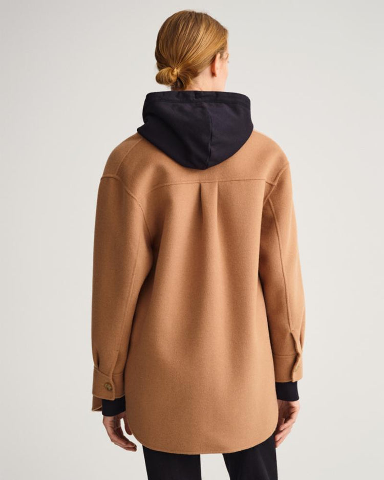 Gant Apparel Womens HANDSTITCHED SHIRT JACKET 213/WARM KHAKI