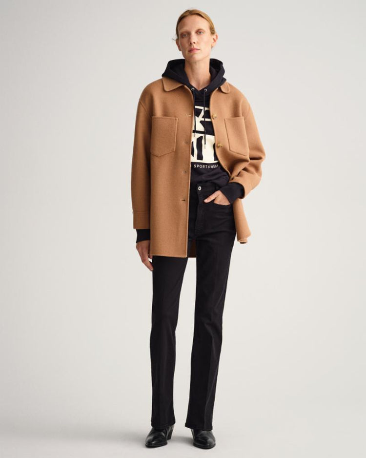 Gant Apparel Womens HANDSTITCHED SHIRT JACKET 213/WARM KHAKI