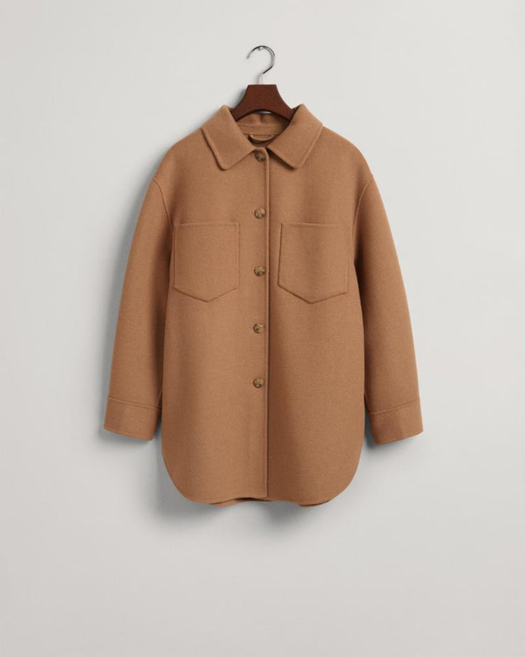 Gant Apparel Womens HANDSTITCHED SHIRT JACKET 213/WARM KHAKI