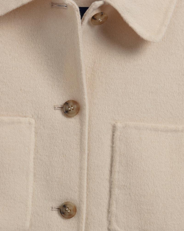 Gant Apparel Womens HANDSTITCHED SHIRT JACKET 116/BUTTERCREAM