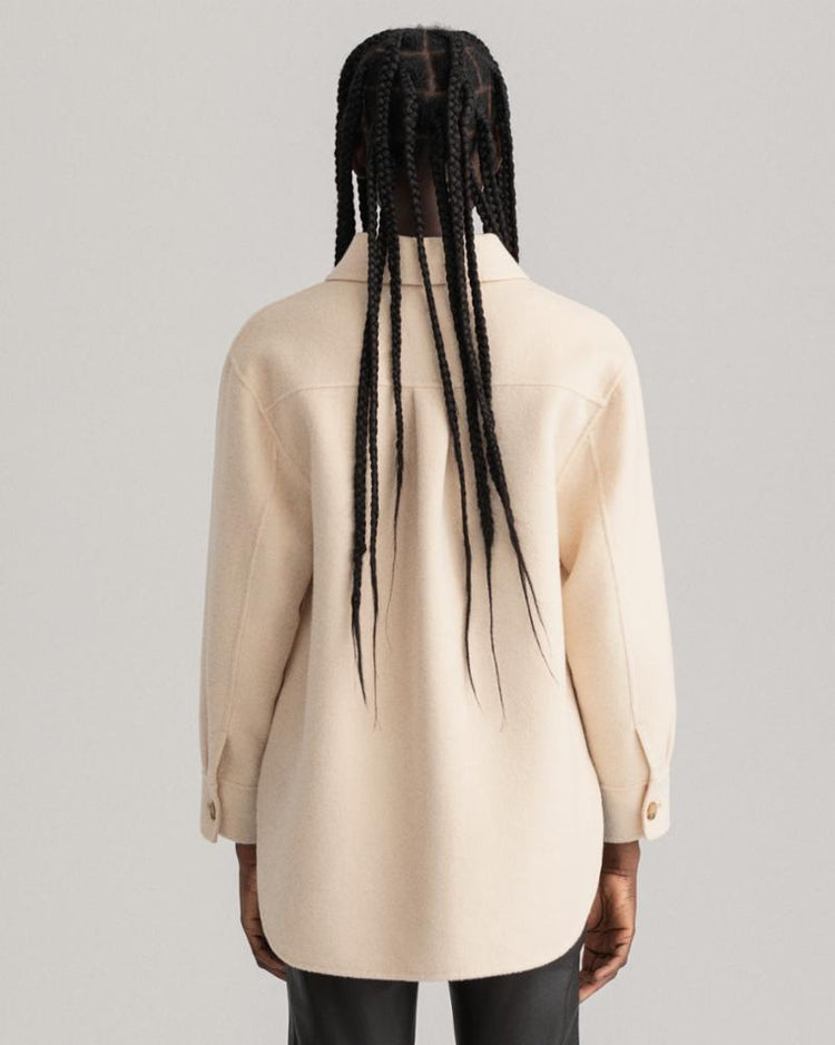 Gant Apparel Womens HANDSTITCHED SHIRT JACKET 116/BUTTERCREAM