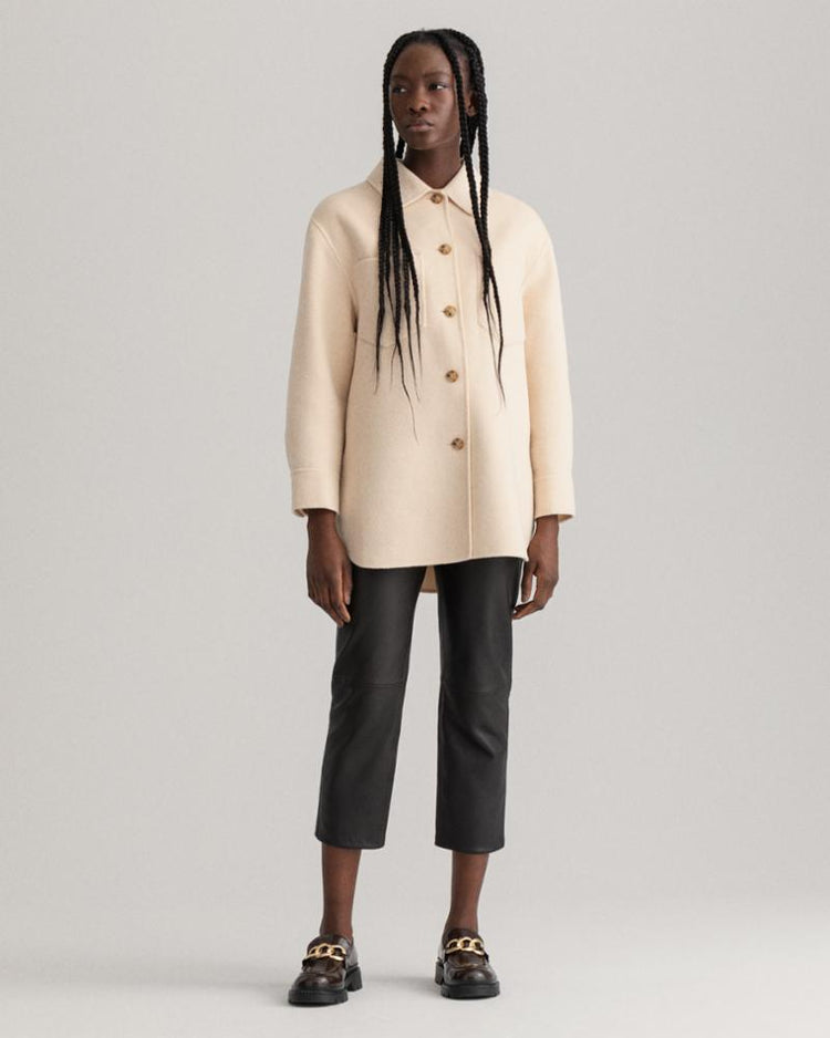 Gant Apparel Womens HANDSTITCHED SHIRT JACKET 116/BUTTERCREAM