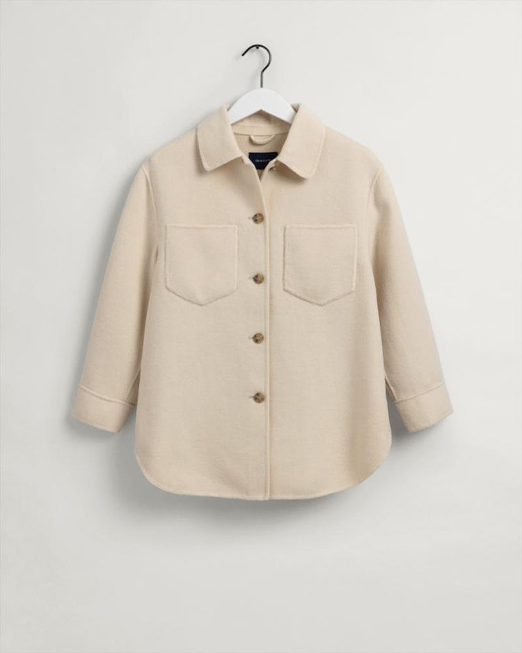 Gant Apparel Womens HANDSTITCHED SHIRT JACKET 116/BUTTERCREAM