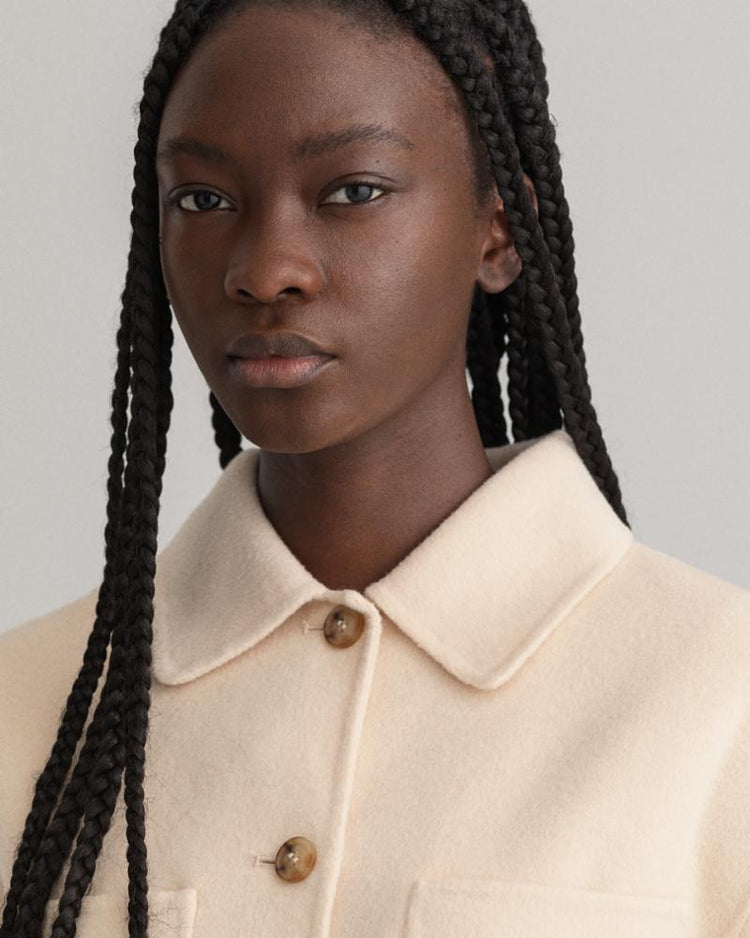 Gant Apparel Womens HANDSTITCHED SHIRT JACKET 116/BUTTERCREAM