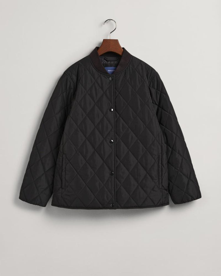 Gant Apparel Womens QUILTED JACKET 19/EBONY BLACK