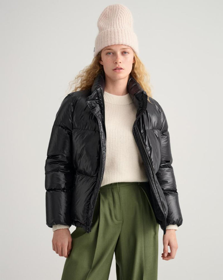 Gant Apparel Womens CROPPED DOWN JACKET 19/EBONY BLACK