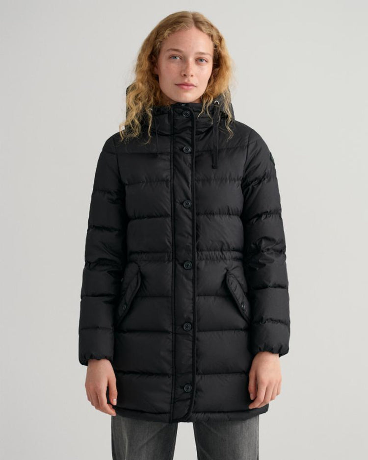 Gant Apparel Womens LONG DOWN JACKET 19/EBONY BLACK