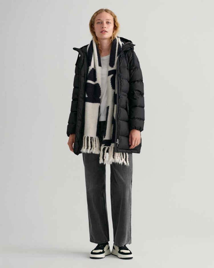 Gant Apparel Womens LONG DOWN JACKET 19/EBONY BLACK