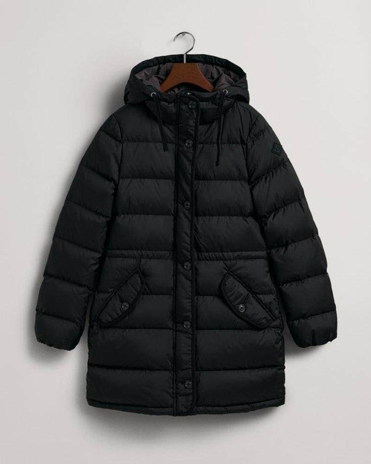Gant Apparel Womens LONG DOWN JACKET 19/EBONY BLACK