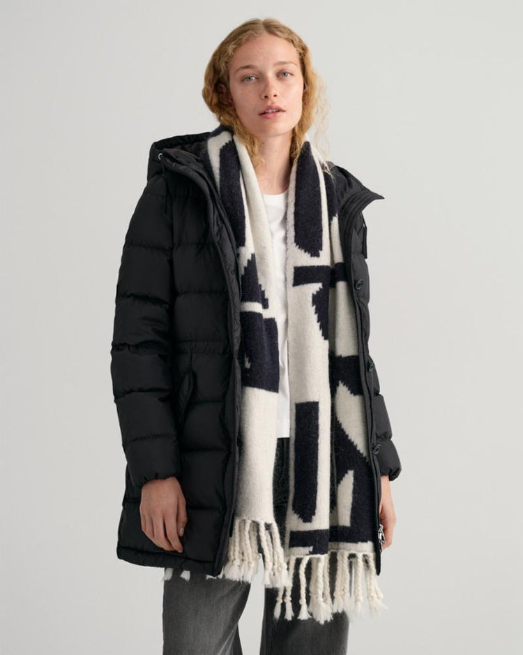 Gant Apparel Womens LONG DOWN JACKET 19/EBONY BLACK