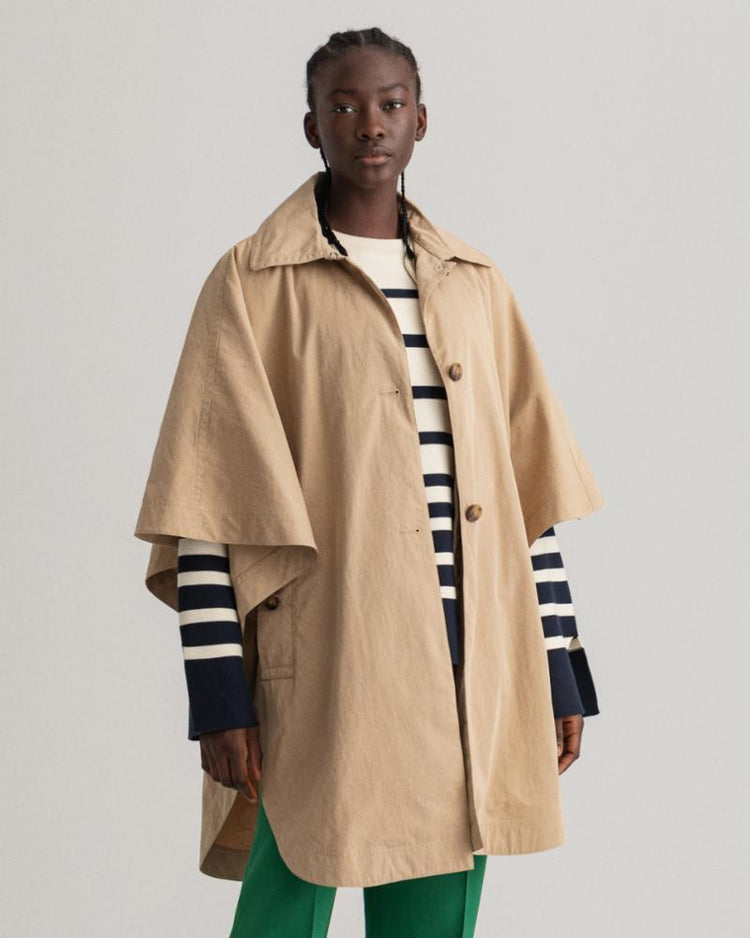 Gant Apparel Womens REMOVABLE LINER COTTON CAPE 248/DARK KHAKI