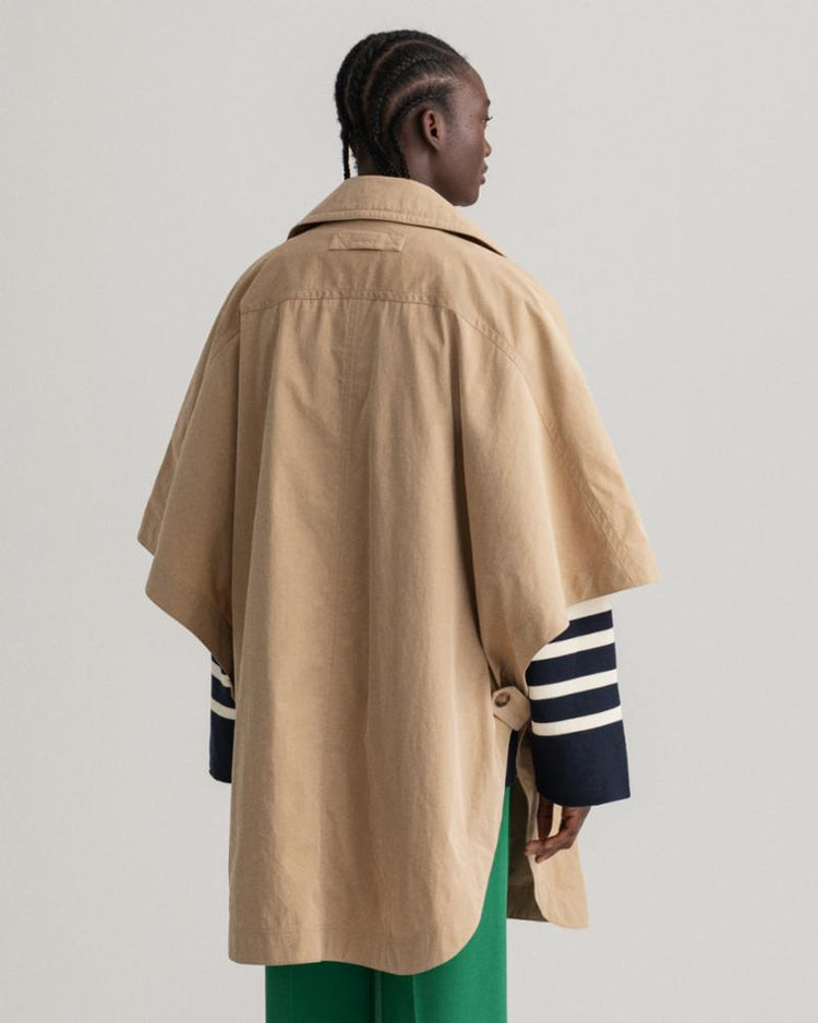 Gant Apparel Womens REMOVABLE LINER COTTON CAPE 248/DARK KHAKI