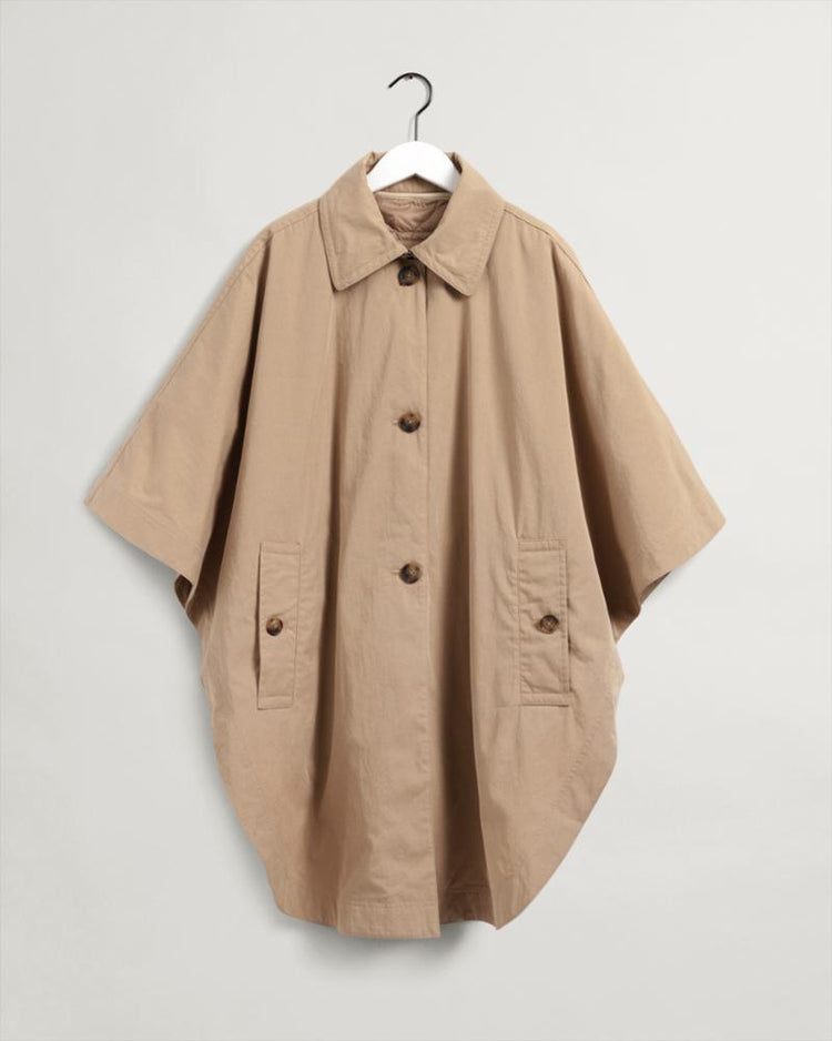 Gant Apparel Womens REMOVABLE LINER COTTON CAPE 248/DARK KHAKI