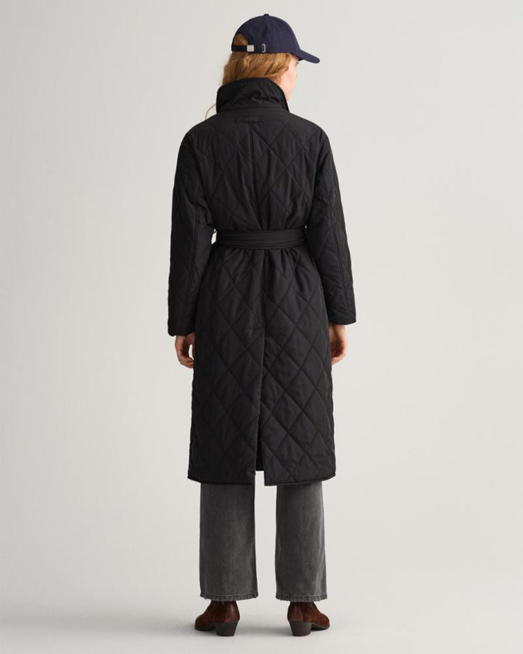 Gant Apparel Womens QUILTED COAT 19/EBONY BLACK