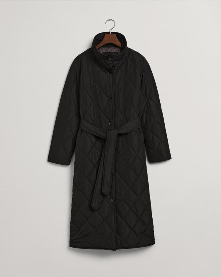 Gant Apparel Womens QUILTED COAT 19/EBONY BLACK
