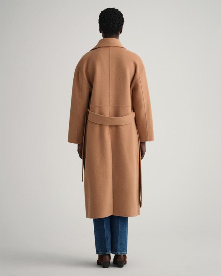 Gant Apparel Womens HANDSTITCHED BELTED COAT 213/WARM KHAKI