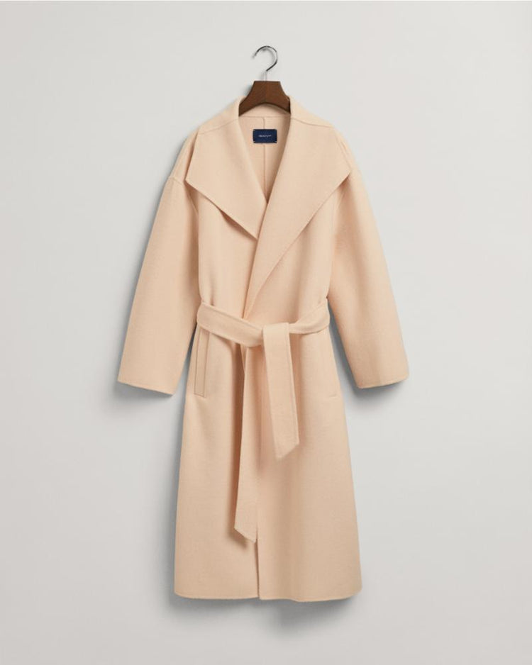 Gant Apparel Womens HANDSTITCHED BELTED COAT 116/LINEN