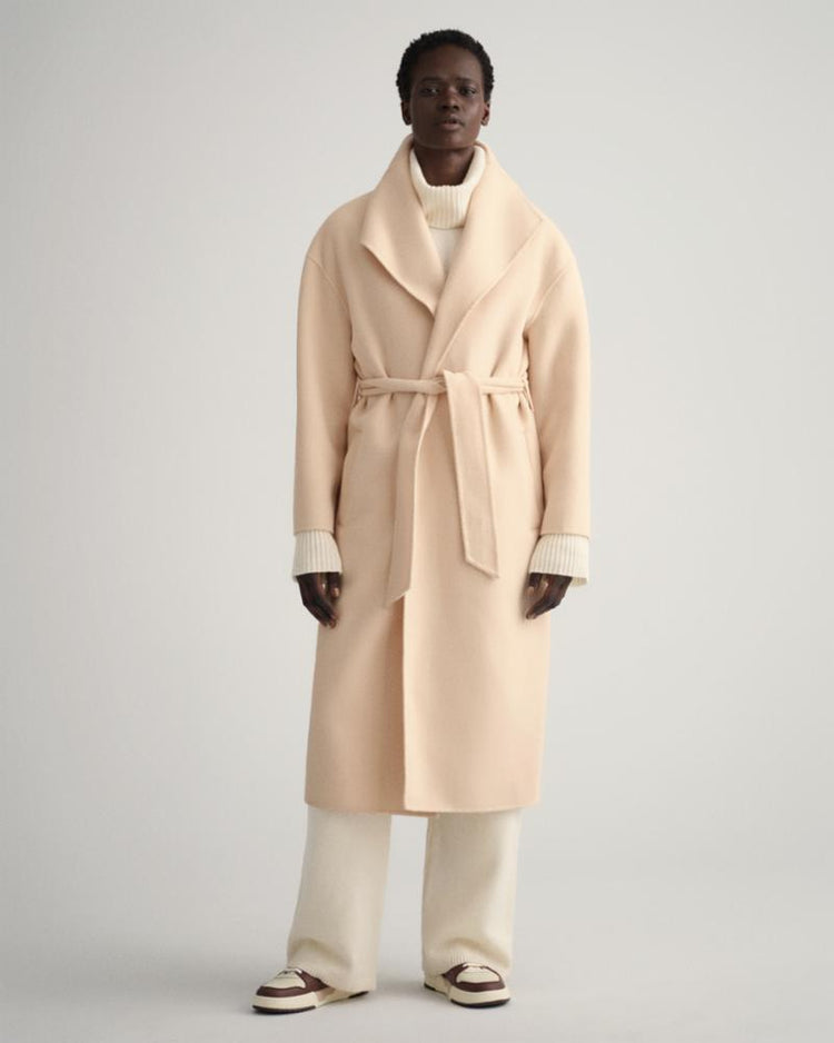 Gant Apparel Womens HANDSTITCHED BELTED COAT 116/LINEN
