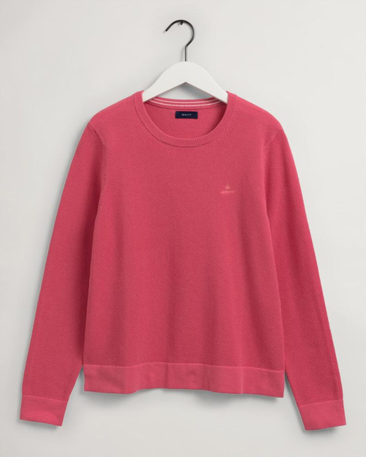 Gant Apparel Womens COTTON PIQUE C-NECK 665/RAPTURE ROSE