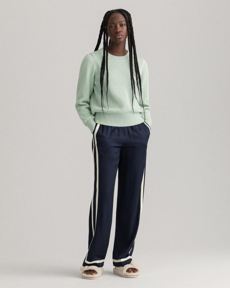 Gant Apparel Womens RIB COTTON C-NECK 334/PORCELAIN GREEN