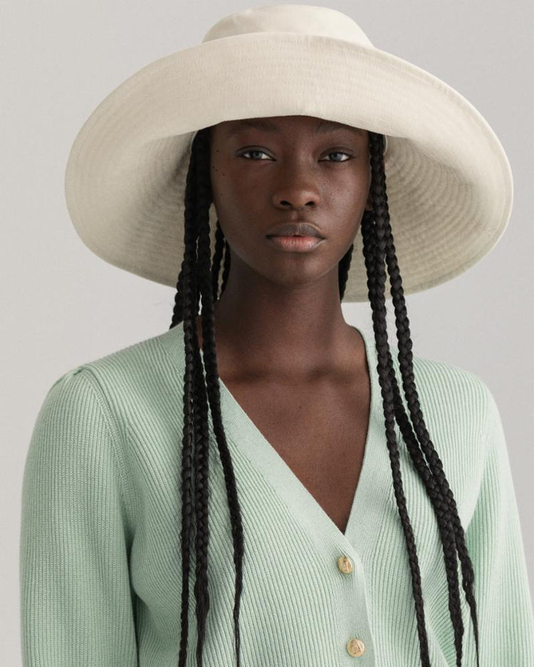 Gant Apparel Womens RIB COTTON CARDIGAN 334/PORCELAIN GREEN