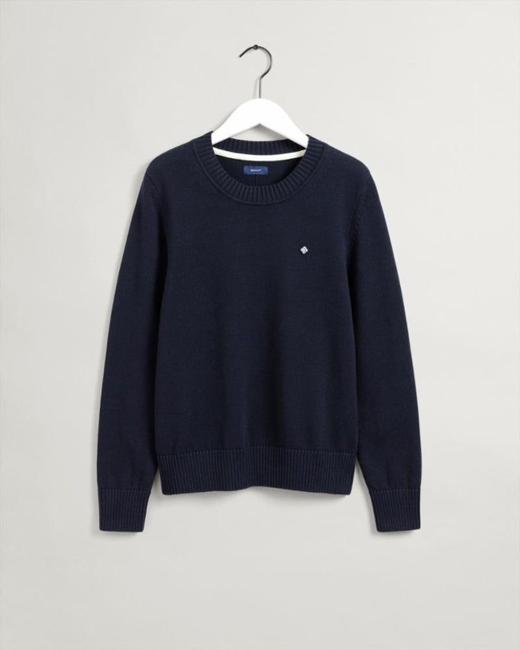 Gant Apparel Womens ORGANIC COTTON C-NECK 433/EVENING BLUE