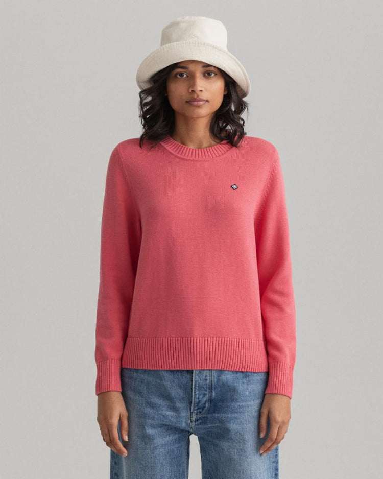 Gant Apparel Womens ORGANIC COTTON C-NECK 665/RAPTURE ROSE