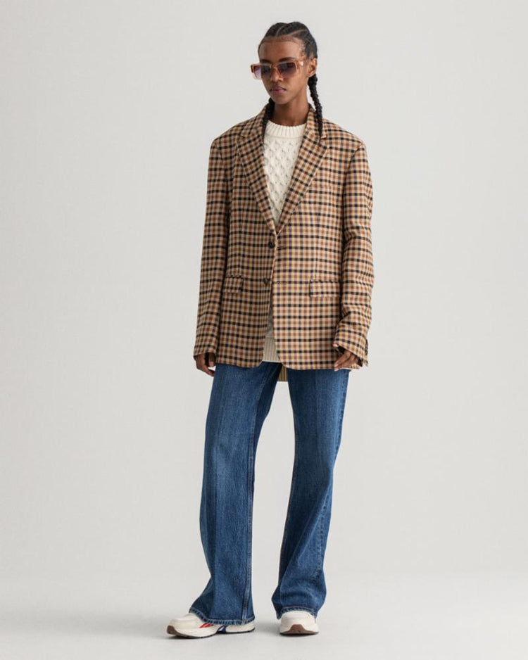 Gant Apparel Womens CABLE STRUCTURE VEST 130/CREAM