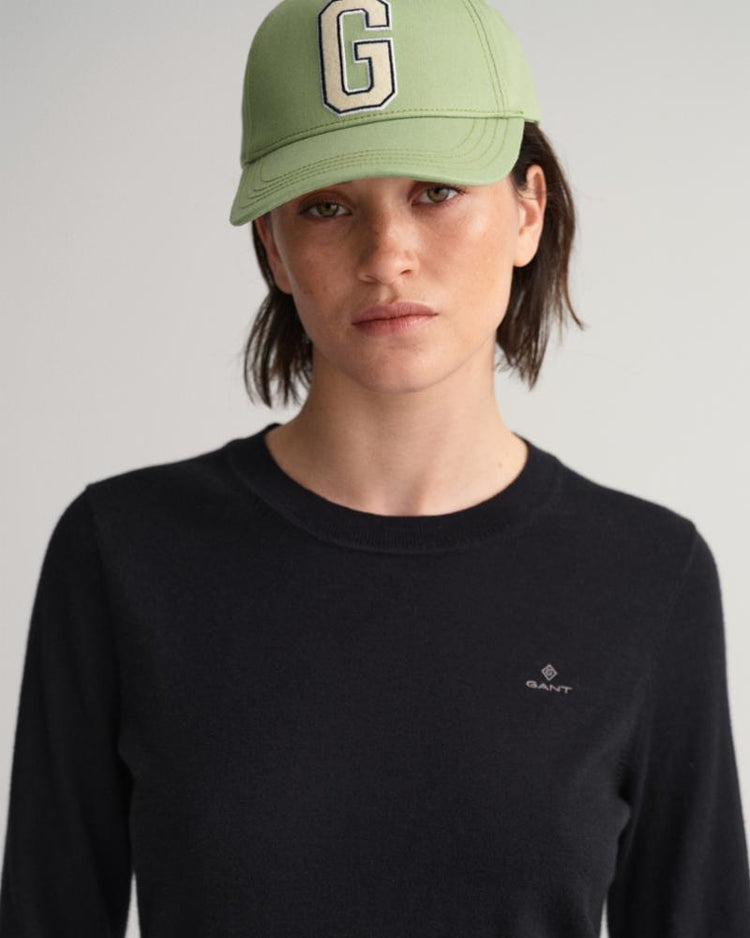Gant Apparel Womens COTTON CASHMERE C-NECK 5/BLACK