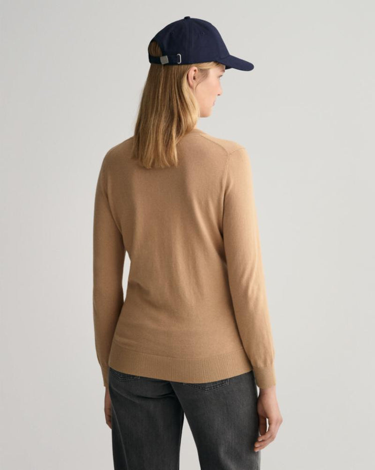 Gant Apparel Womens COTTON CASHMERE C-NECK 248/DARK KHAKI
