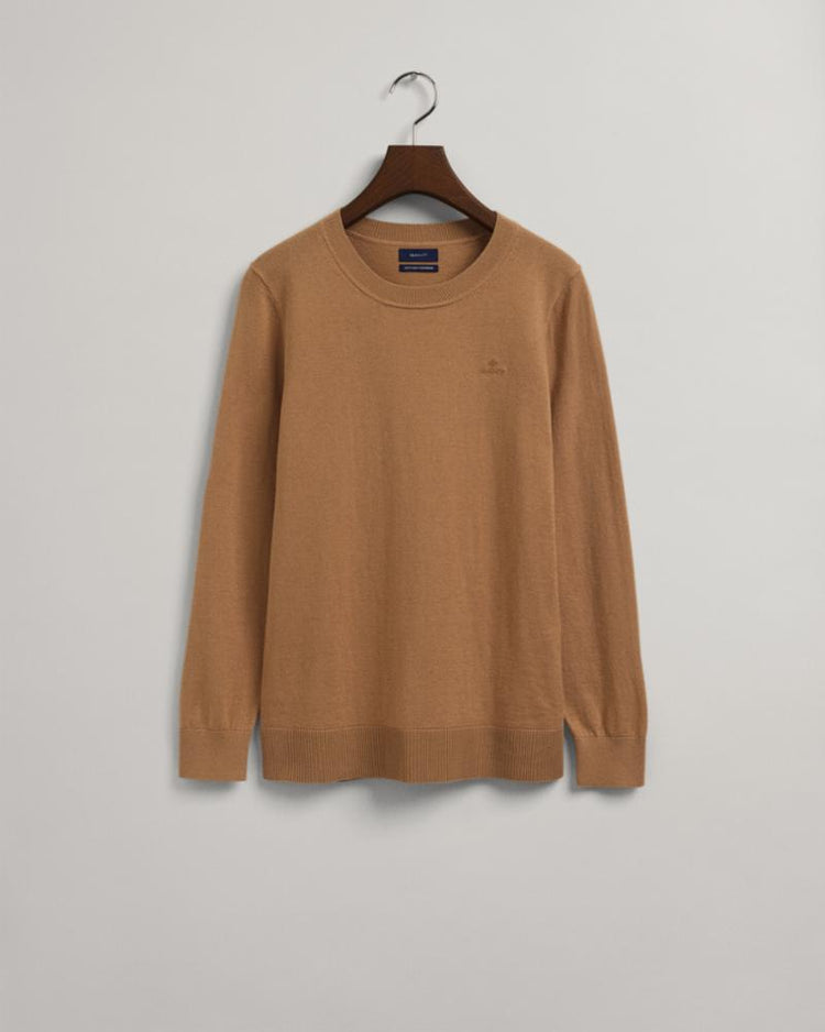 Gant Apparel Womens COTTON CASHMERE C-NECK 248/DARK KHAKI