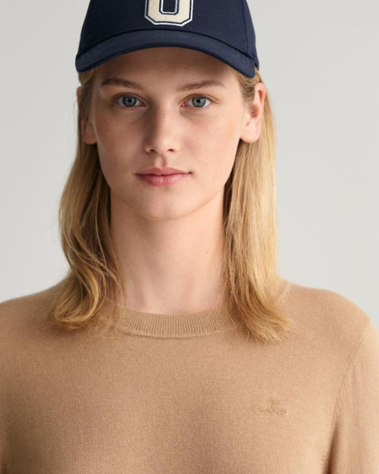 Gant Apparel Womens COTTON CASHMERE C-NECK 248/DARK KHAKI